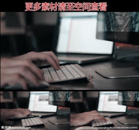 打字敲键盘认真工作实拍视频素材