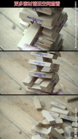 积木倒塌高清实拍视频素材