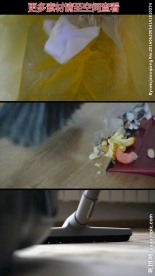 纸团丢进垃圾娄扫垃圾吸尘器清理