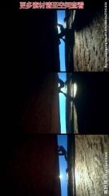 绝壁攀岩者剪影高清实拍视频素材