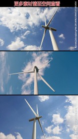 风车风力发电机仰拍高清视频素材