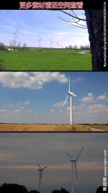 风力发电风车组合高清实拍视频素