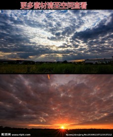 日落延时霞光云彩高清实拍视频素