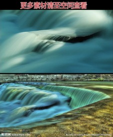 两个长时间曝光的漂亮水流景观