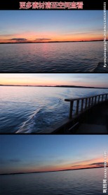 游船海上黄昏美景高清实拍视频素