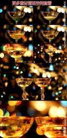 酒杯倒香槟高清实拍视频素材