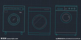 全自动洗衣机 CAD