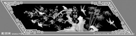 月季花兰花竹子花鸟楼梯扶手花