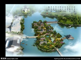 湿地公园地产高清分层psd