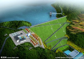 水库大坝效果图