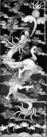 山水人物风景浮雕灰度图精雕