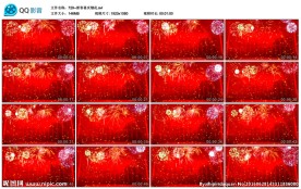 新春喜庆烟花大红前景素材背景