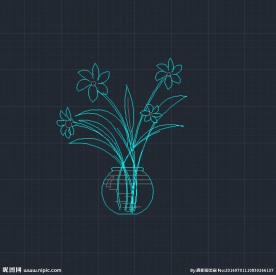花瓶 cad
