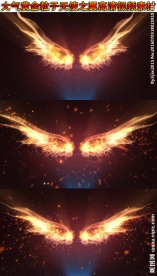 大气黄金粒子天使之翼视频