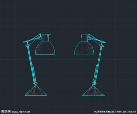 台灯 cad