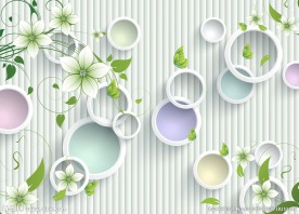 3D圈圈花纹背景