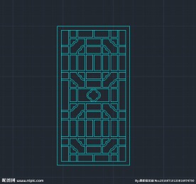 仿古窗户博古架 CAD