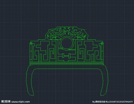 明清家具 宝座 cad