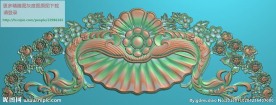 玫瑰洋花门上花精雕图