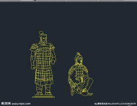 兵马俑 cad