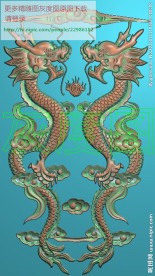 双龙精雕图