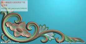 洋花角花精雕图