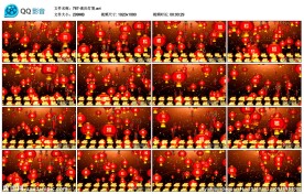 中国风福字喜庆灯笼晚会背景视频