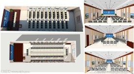 企业公司项目功能会厅会议室模型