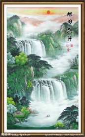 竖幅山水画
