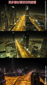 城市夜间车流线高清实拍视频素材