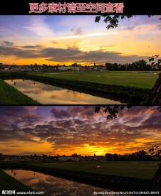 日落延时霞光云彩高清实拍视频