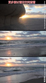 黄昏海滩海浪高清实拍视频素材