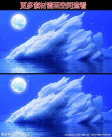 浮冰月光高清视频素材