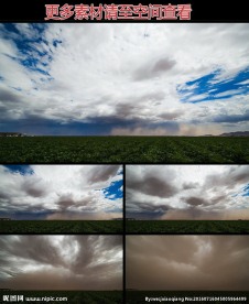 农田沙暴高清实拍视频素材