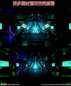 深邃的机械工厂循环VJ动态视频