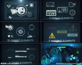 40枚不错的HUD全息视频元素