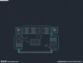 客厅室内设计图 cad图块