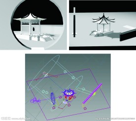 凉亭效果图模型