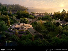 湿地公园地产高清psd分层