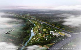 湿地公园房地产高清psd分层