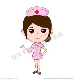 卡通美女护士矢量图
