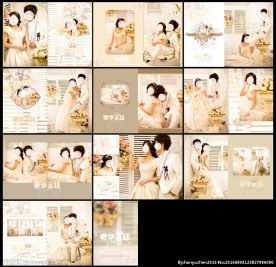 奢华宫廷婚纱相册模板