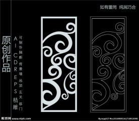 镂空雕花 移门图案  隔断图案