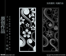 镂空雕花 移门图案  隔断图案