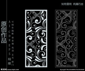 镂空雕花 移门图案