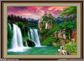 山水风景 迎客松