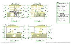 三层别墅楼房CAD图纸