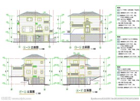 户型别墅设计CAD图纸