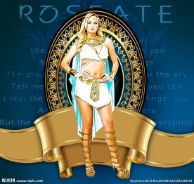 皇家女战士插画分层