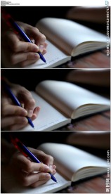 在笔记本上写字